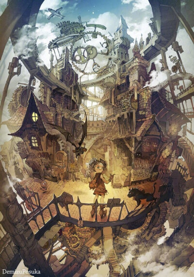 日本插画师 Demizu Posuka 绘画作品 | posuka.iinaa.net