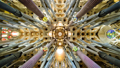 The Basílica i Temple Expiatori de la Sagrada Família  西班牙，巴塞罗那，圣家族大教堂