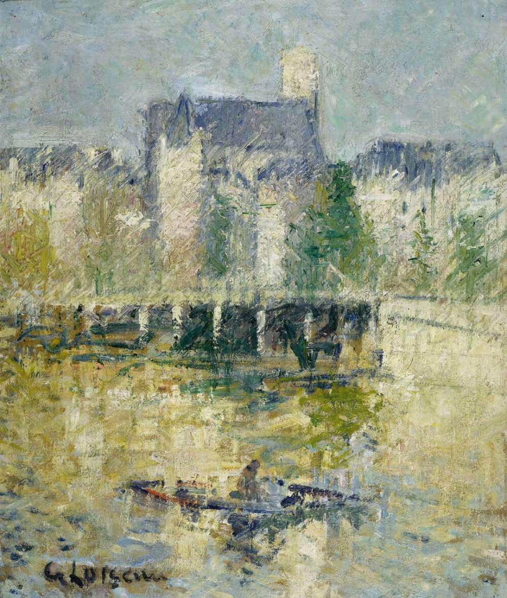 法国后印象派画家 gustave loiseau 绘画作品 