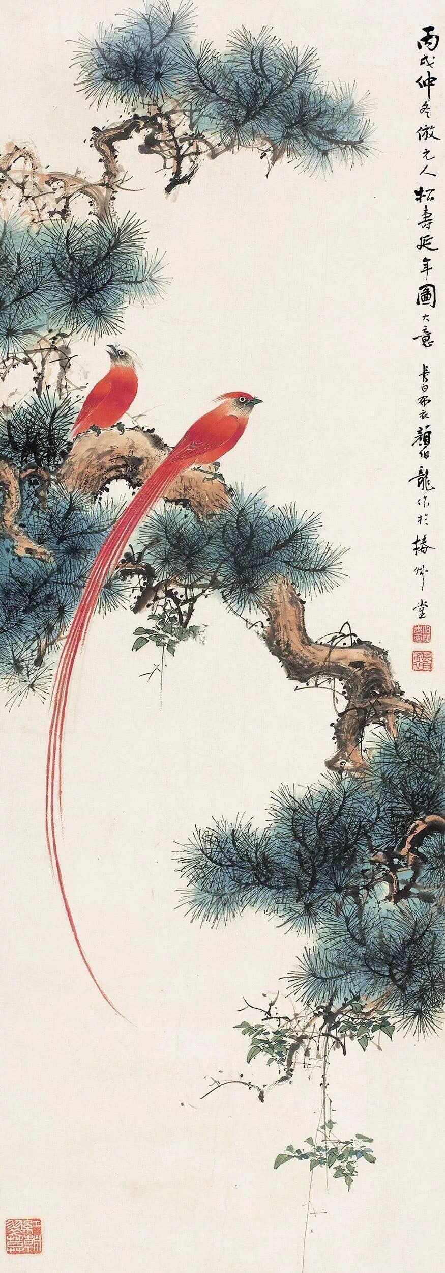 花鸟画家颜伯龙大师作品