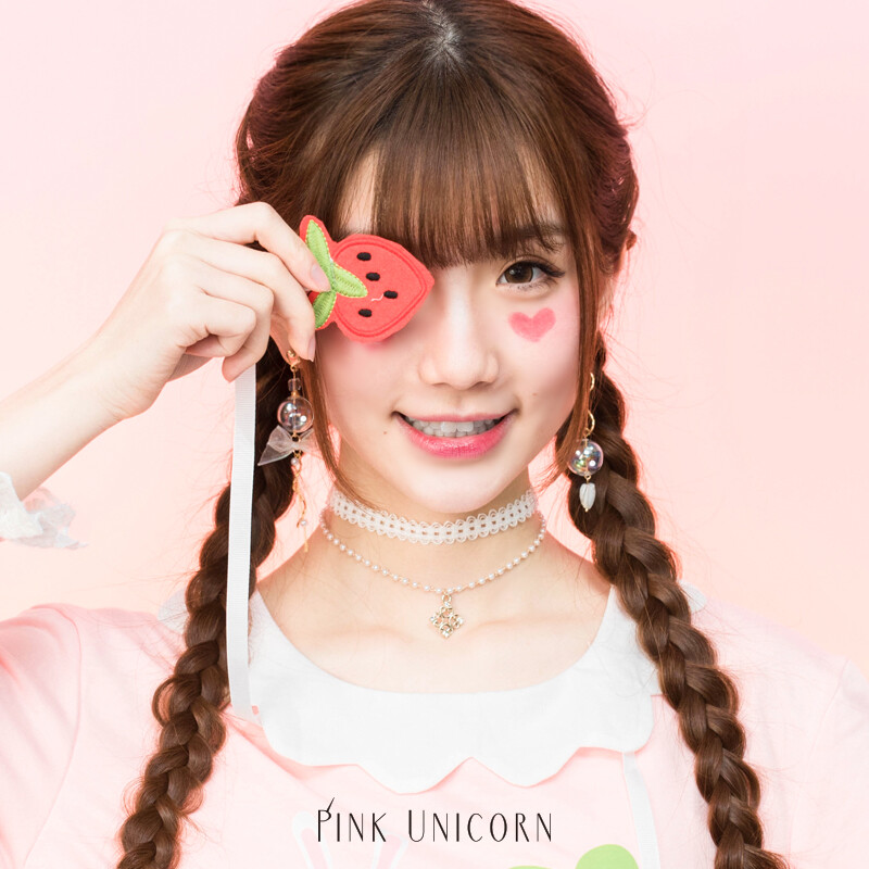 Pink Unicorn白色蕾丝项圈双层饰品珍珠锁骨链女气质颈带choker