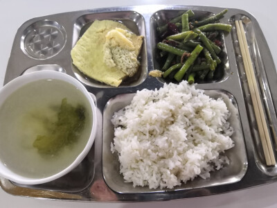 豆角，蒸鸡蛋