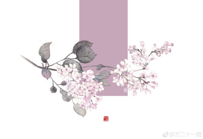 【花间集】#丁香花# 作者：万二十一君（沉迷填海的万代）