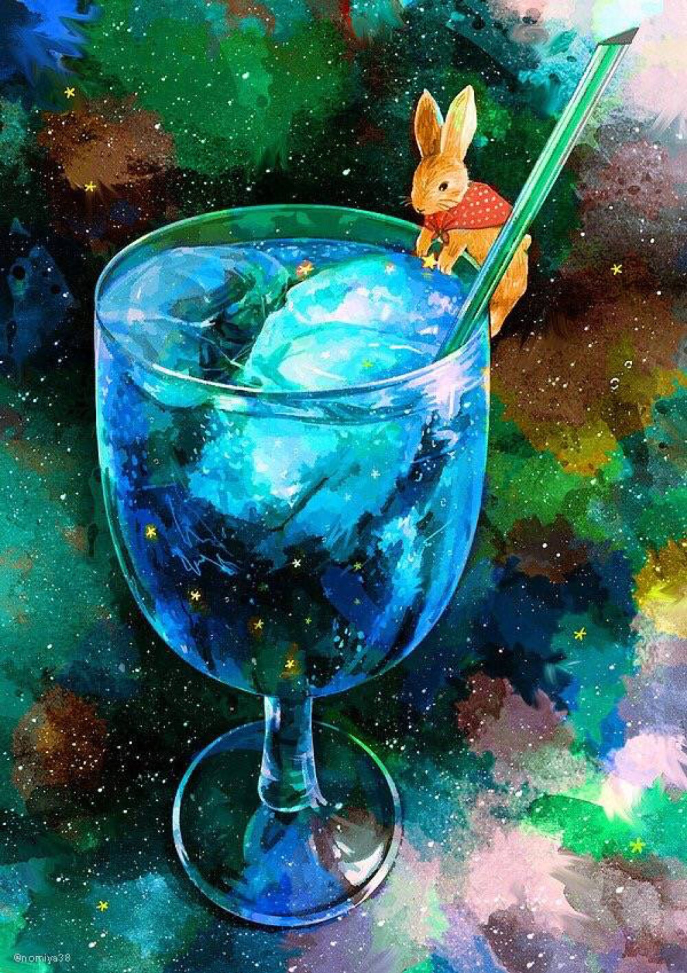 星空 玻璃杯 