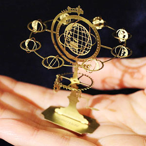 定制 日本天体黄铜模型 天球仪 月相仪 DIY黄铜卡片迷你微缩模型创意礼