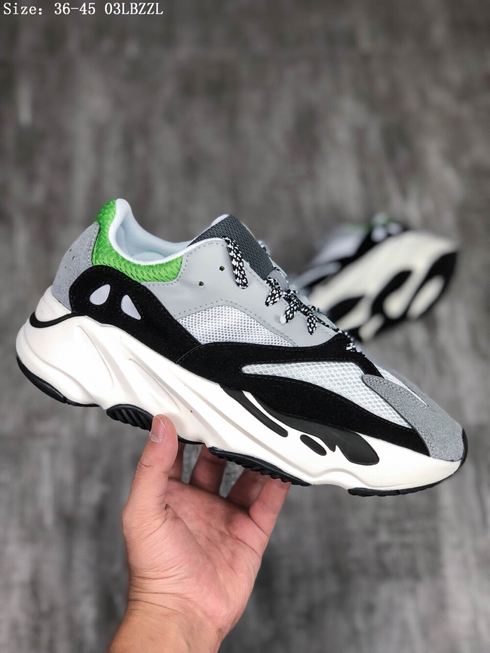 Adidas Yeezy Boost 700 复古爆米花中底姥爷慢跑鞋03LBZZL