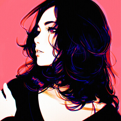 Ilya Kuvshinov 插画 动漫女头