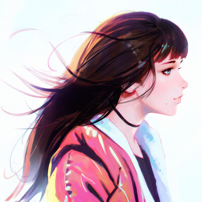 Ilya Kuvshinov 插画 动漫女头