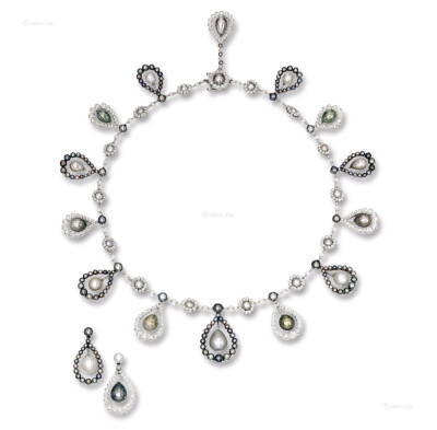 珍珠 白金古董珠宝