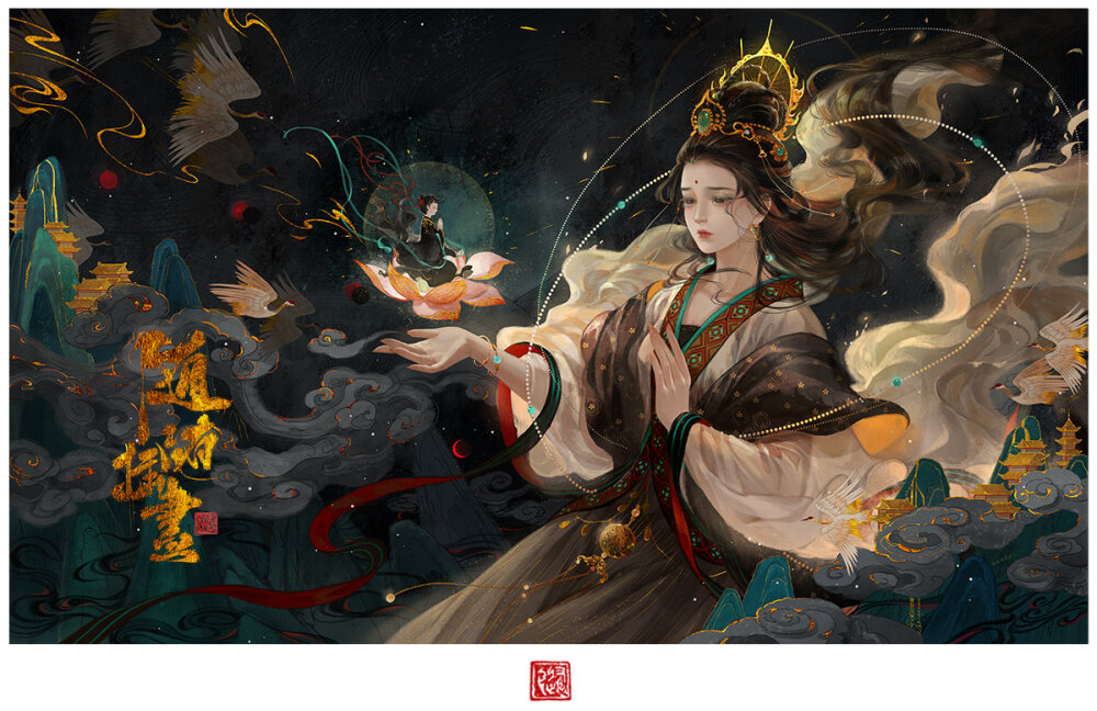 〔古风美人〕绘师：养猫画画的随随