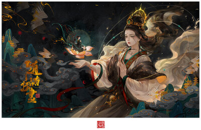 〔古风美人〕绘师：养猫画画的随随