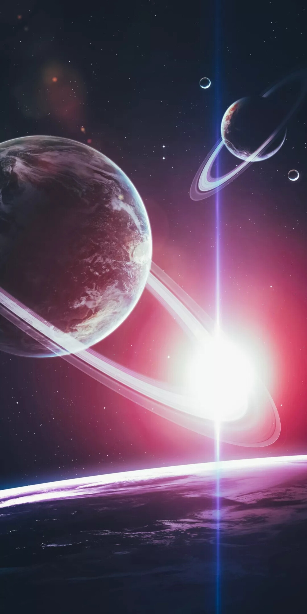 浩瀚星海晚霞渔归