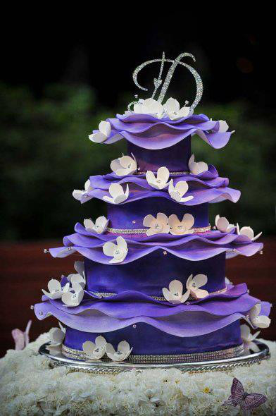 【皆喜】魅惑紫色婚礼蛋糕