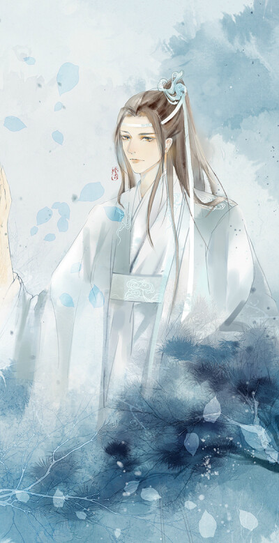 #魔道# 蓝忘机-蓝湛 绘师：不过灯花瘦