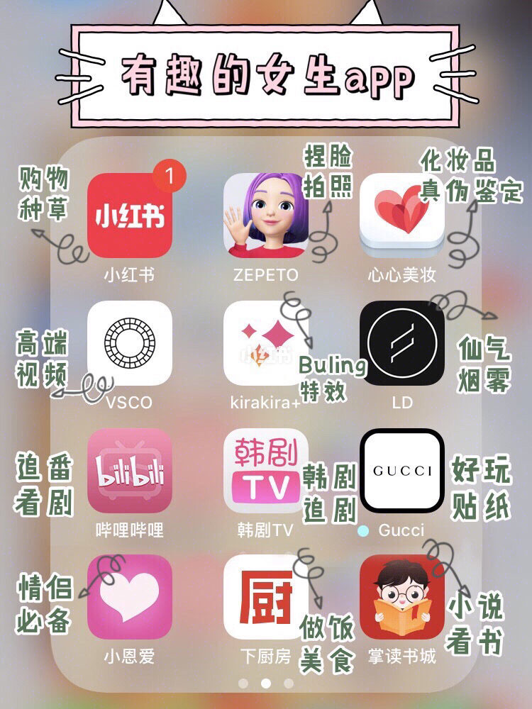 好玩有趣的30款女生必备app拍照修图看腐剧听书美妆等
