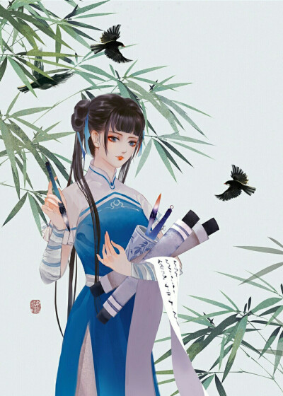 （古风美人）绘师：潜伏的中草药