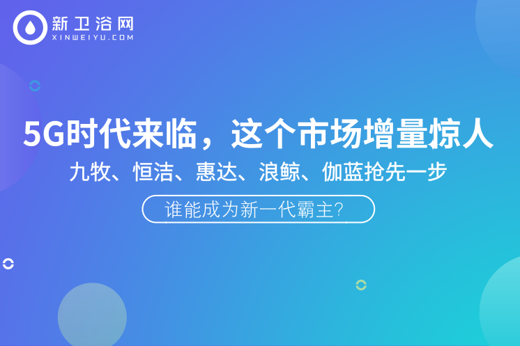 5G时代来临，这个市场增量惊人， 九牧、恒洁、惠达、浪鲸、伽蓝抢先一步，谁能成为新霸主？来源：新卫浴网