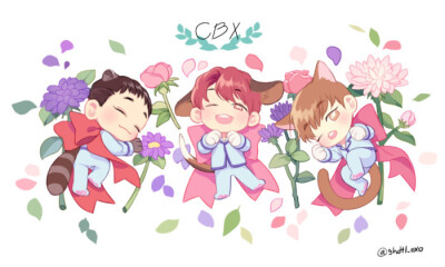 金钟大，边伯贤，金珉锡，CBX cr：_SUNXIN