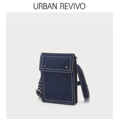 URBAN REVIVO2018秋冬新品青春女士配饰简约车线腰包AU40SB8N2000