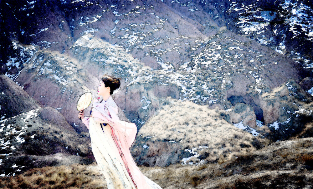 汉服，敦煌壁画效果，猪驼山，