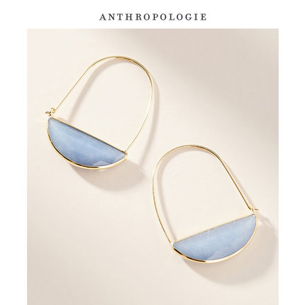 Anthropologie 月牙环状耳环 美国进口女士时尚饰品