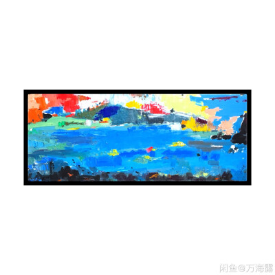 万海露油画作品、万海露抽象绘画作品、