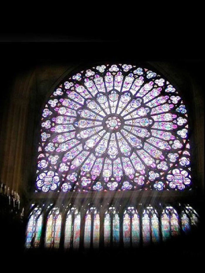 巴黎圣母院Cathedrale Notre Dame 玫瑰花窗