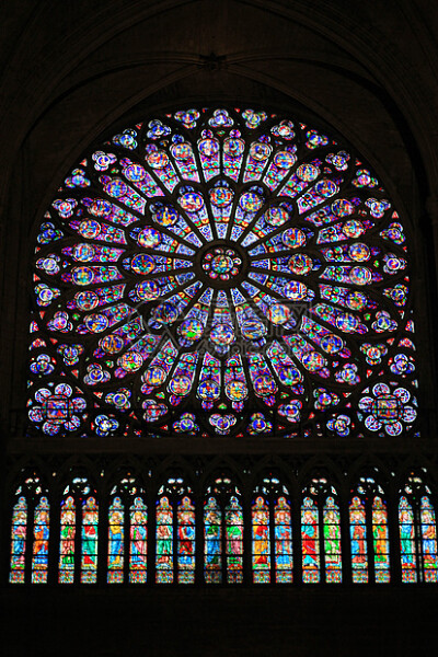 巴黎圣母院Cathedrale Notre Dame 玫瑰花窗