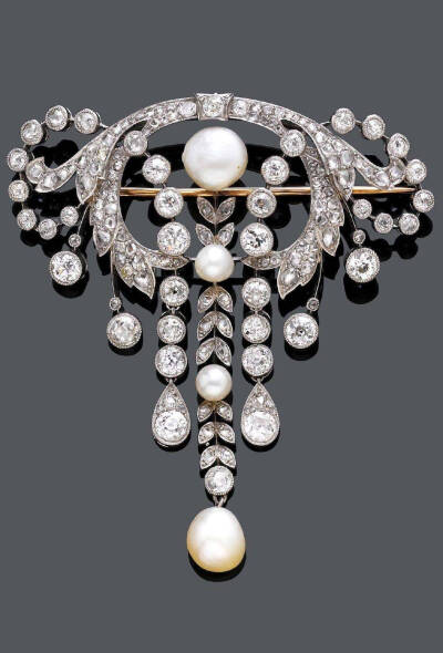 珍珠 白金古董珠宝