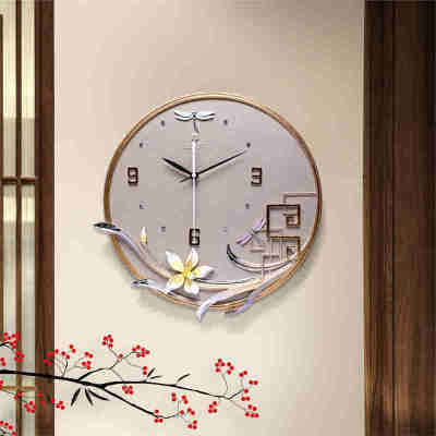 中国风新中式创意钟表挂钟客厅现代简约家用时钟创意时钟圆形挂表