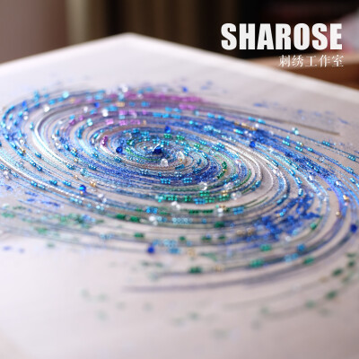 SHAROSE 祝心聆 原创法式刺绣材料包 含线稿 星系 不含教程