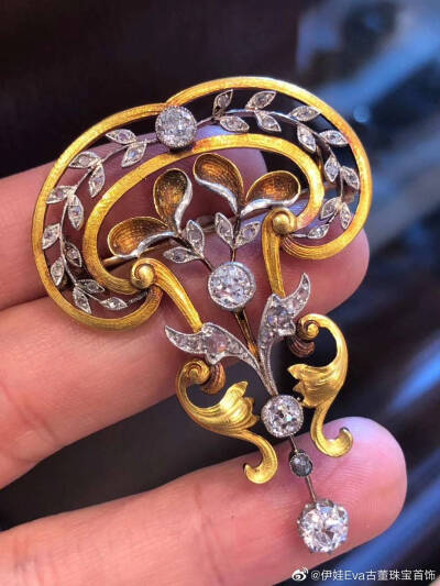 白钻 黄金古董珠宝