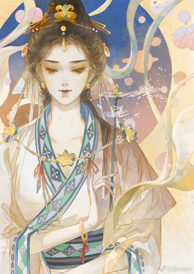 「古风美人」画师 : 寂山有饮
