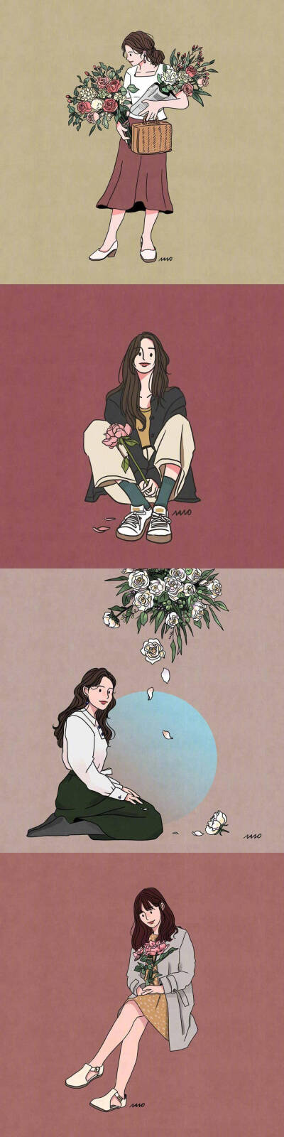 美女插画壁纸