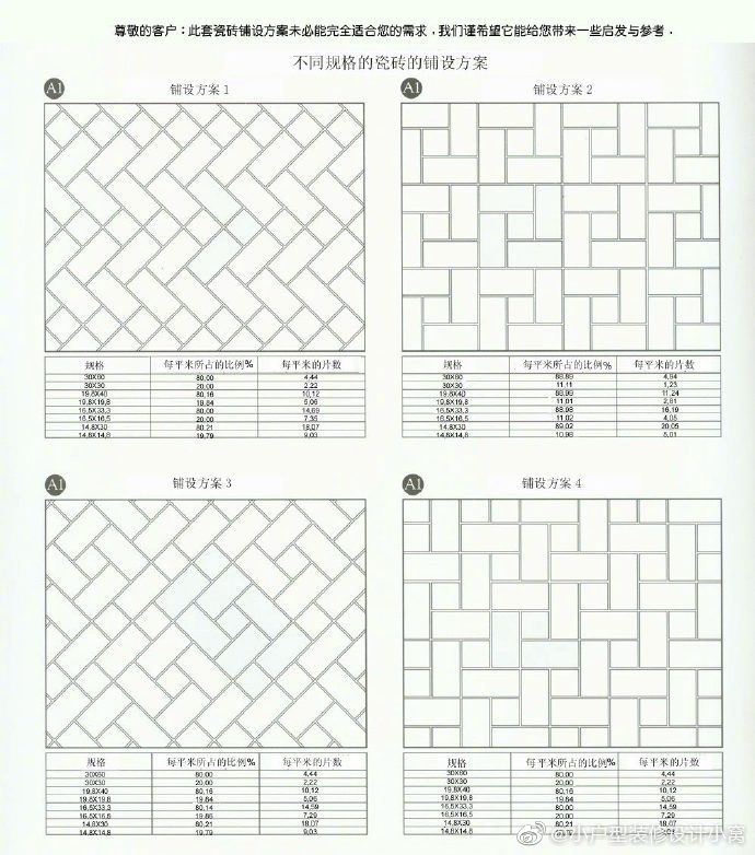 瓷砖铺装样式