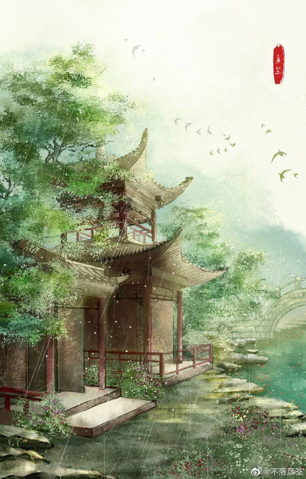 （古风素材）绘师：不落彦荃