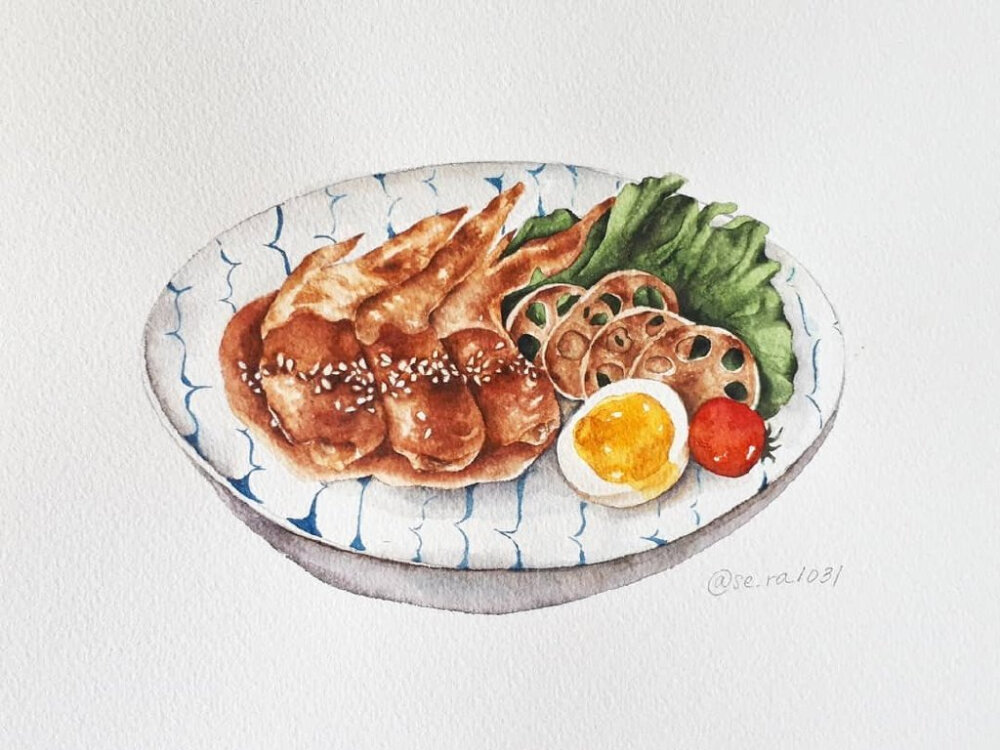 插画师takehatart笔下的食物插画，害我不到饭点就饿啦！