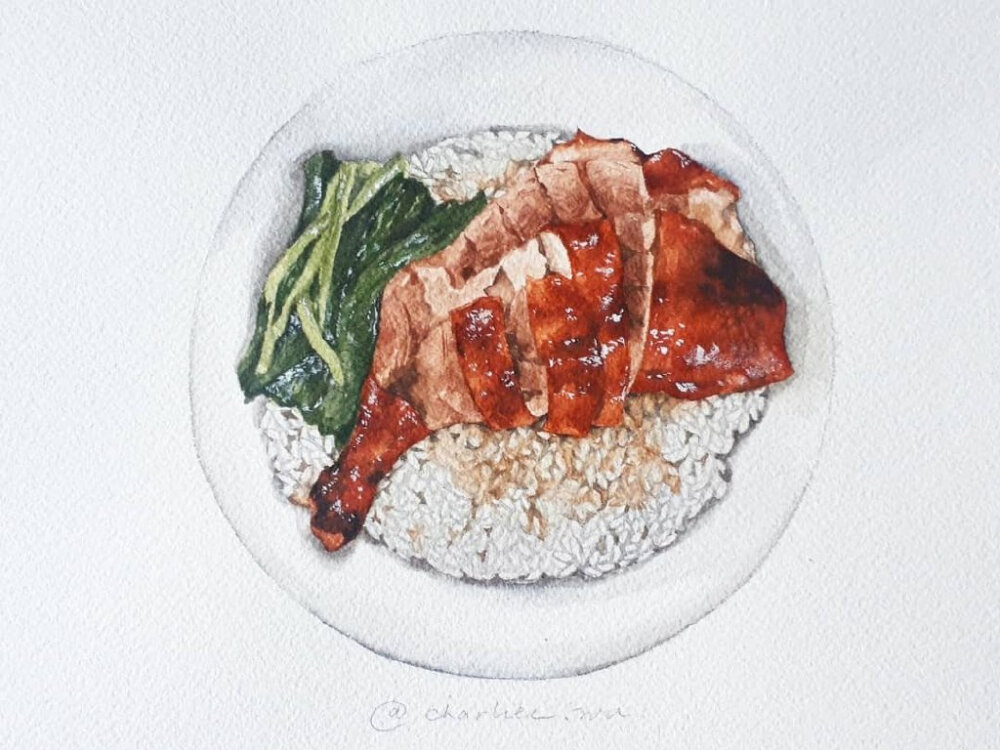 插画师takehatart笔下的食物插画，害我不到饭点就饿啦！