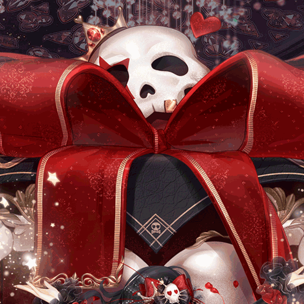 【节日盛典·雪丽丝的礼物】不同颜色的骨头，代表不同命运的签文全部由雪丽丝女王亲手包装，掩藏在玫瑰花瓣之下，被丝绸包裹。