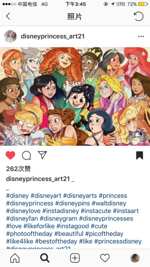 disney ins 截图