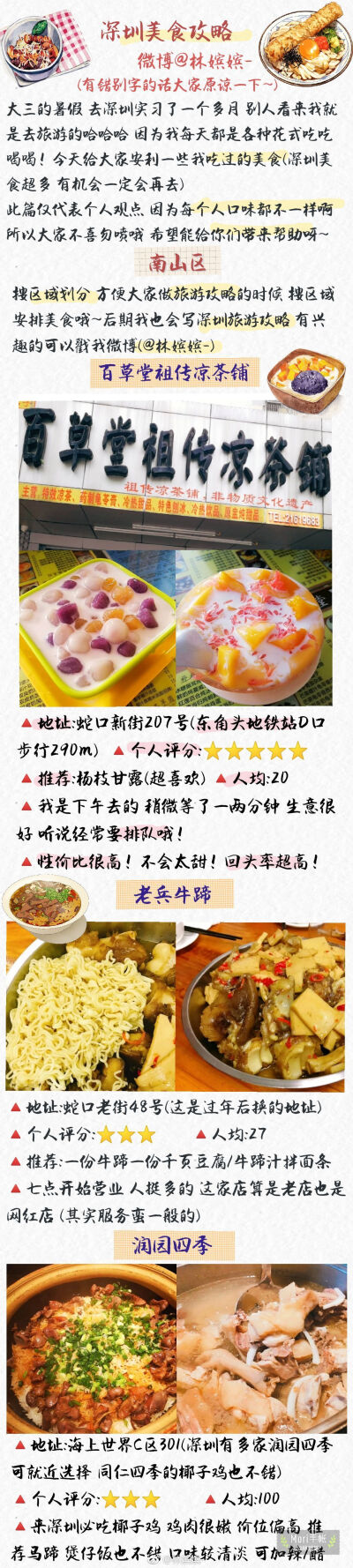 深圳美食攻略
深圳旅游攻略很快就来啦
走到哪吃到哪 在深圳一个月的探店合集 还有超多美食等着我们一起去吃
感谢@林嫔嫔- 投稿 ​​​