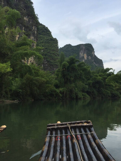 桂林 山水 风景 竹筏