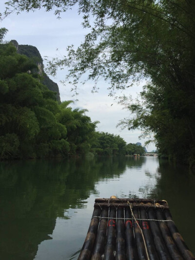 桂林 山水 风景 竹筏