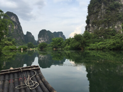 桂林 山水 风景 竹筏