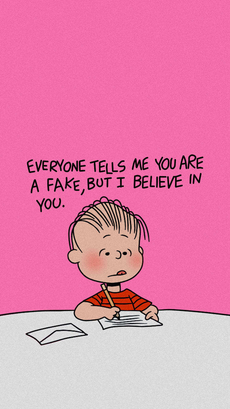 史努比。
粉色壁纸。
