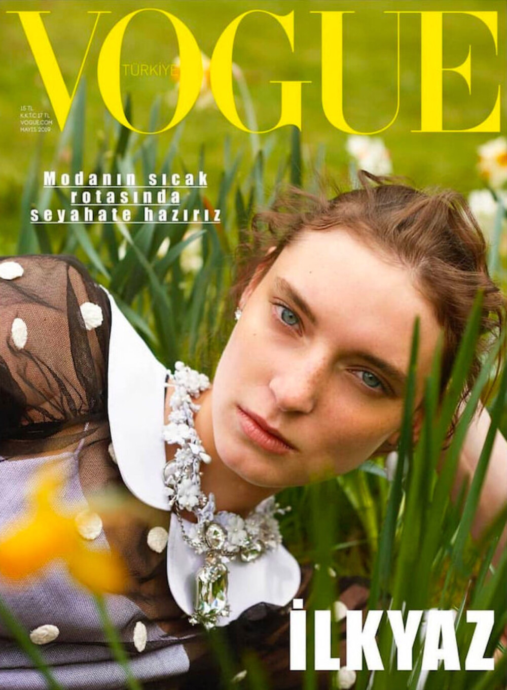 Vogue Turkey May 2019 : Ansley Gulielmi by Wai Lin Tse. 土耳其版五月刊, 清新封面, 又一张热门新秀面孔. ​​​