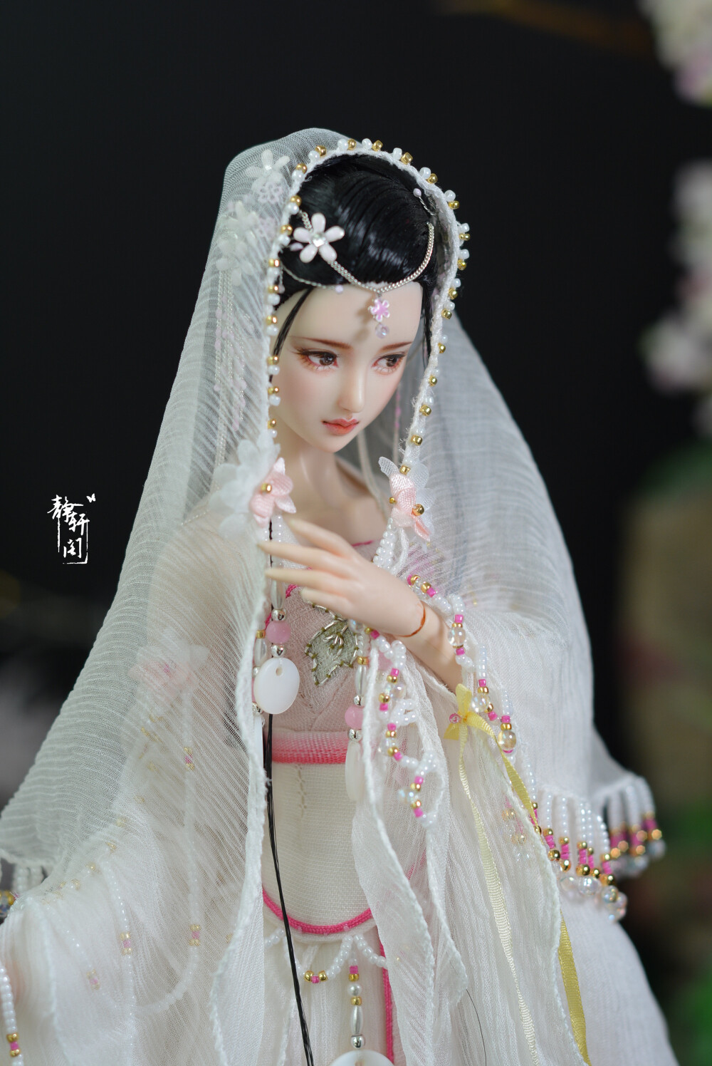 静轩阁ob27娃衣古装娃娃衣服粉色定制