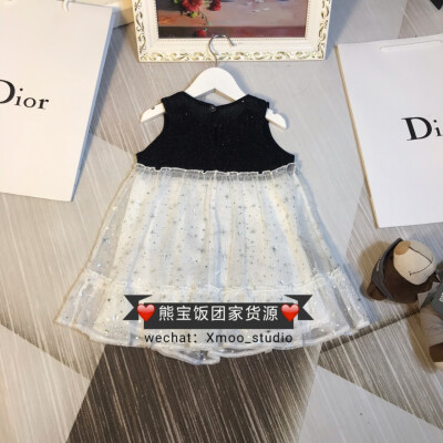 Dior/迪奥 2019夏款新款背心连衣裙
进口网纱面料