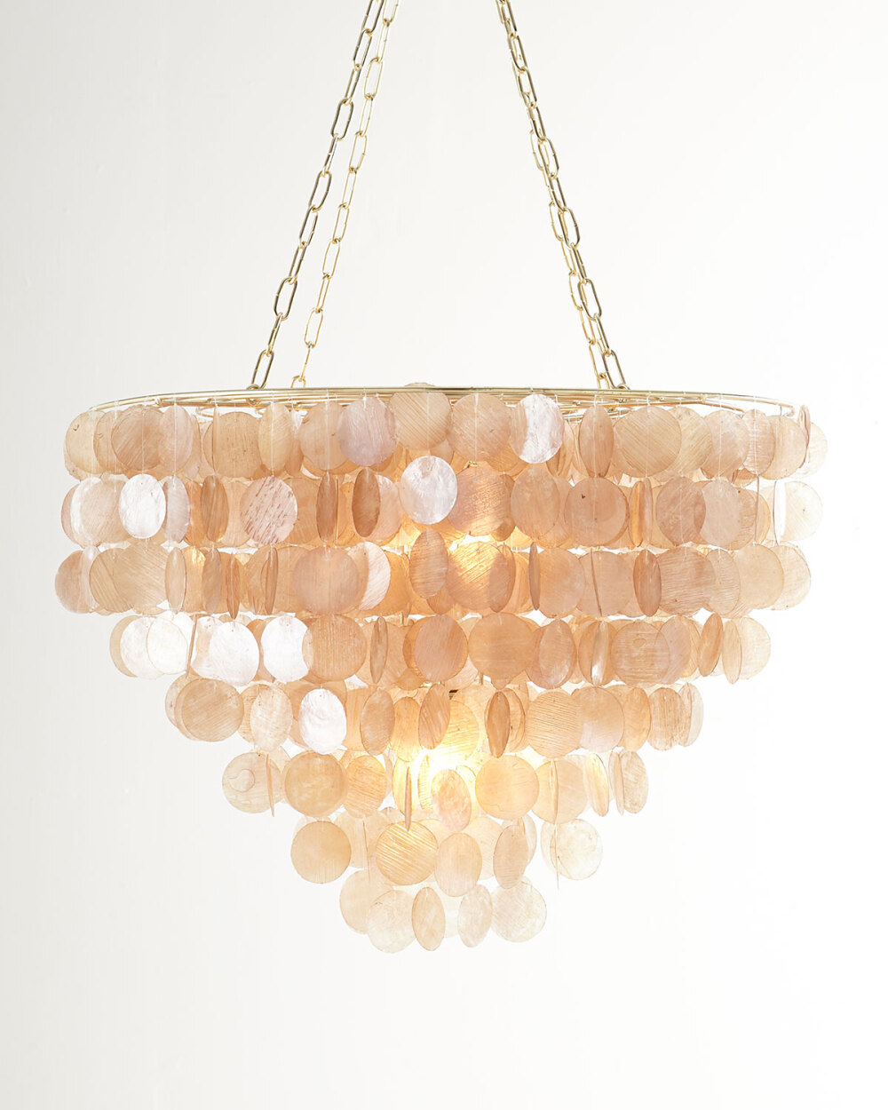 Rosalea Two-Light Capiz Shell Chandelier