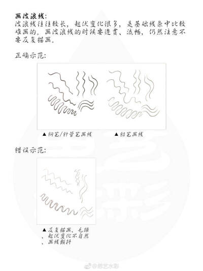 绘画入门纯干货！初学者线稿专题品：如何画线，马了慢慢看~ （作者： 思艺水彩） ​